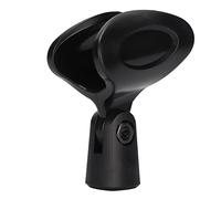 Yanmis Anti Slip Microphone Clip Holder for Handheld Mic, Durable ABS Mic Clip with 5/8in to 3/8in Adapter, Compatible with Most Stands and Boom Arms, Easy Open Design for Dynamic