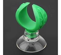 Yanmis Aquarium Airline Tube Holders Leaf-Shaped Design, Premium Plastic Suction Cup Clips, Perfect for and Saltwater Fish Tank, Fits Tubes 15-24mm (Green inner diameter 14.6mm)