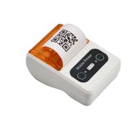 Yanmis Bluetooth Receipt Printer, 58mm Small WL Thermal Printer with Toothed Blade, Portable Mobile Receipt Printer for Android, for Office Retail Store Restaurant (Orange White)