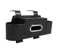 Yanmis Car Back Seat Organizer with Cup Holder Tissue Dispenser Hooks Multifunctional Storage Box for SUV Truck Sedan, Headrest Car Organizer for Backseat, Universal Seat Hanging (Black)