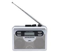 Yanmis Cassette Player, AM FM Radio Retro Tape Player Recorder with Auto Reverse Loop Play Digital Clock Timer, for Home and Outdoor Walks