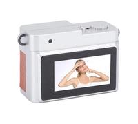 Yanmis Compact 1080P 2MP Keychain Camera, 0.96" Color Screen, CMOS Sensor for On-the-Go Vlogger, Creator/Content Creator/YouTuber AB/White/1 Piece (Brown)