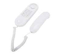 Yanmis Corded Wall Phone with Keypad, Wall Mountable Corded Telephone for Home, 2 Level Ringer Volume, Flash Pause Mute Functions, Pulse & Dialing Landline Phone for Seniors, PABX