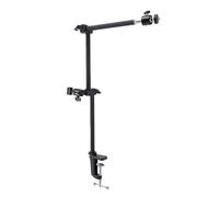 Yanmis Desk Camera Mount Arm, Adjustable Stand with 81.5cm Reach, 360° Ball Head, Triple Section Extendable, 1/4" Screw, C Clamp for Desk 53mm Thick for DSLR Phone