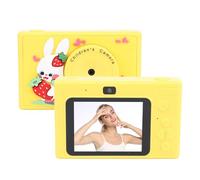 Yanmis Digital Camera for Kids, Children Digital Camera 48MP Photo 1080P HD Video Recording, Cute Sticker Photos, 2.4in Screen Dual Lens, Student Cam for Teens (Yellow)
