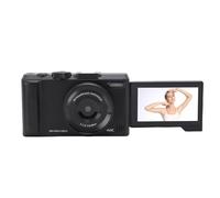 Yanmis Digital Camera for Photography, 4K 48MP 18X Zoom Compact Vlog Travel Camara with 180° Flip Screen 3" Display, Webcam Function Autofocus Cam, for School Travel (Black)