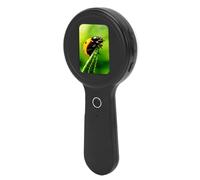 Yanmis Digital Microscope, Portable Handheld with 2.0 Inch Screen 200X Magnification 16 LED Lights Anti Shake, for Educational Research Hobbyist Inspection (Black)