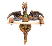 Yanmis Dragon Toilet Paper Roll Holder Wall Mount Decorative Resin Tissue