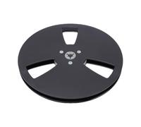 Yanmis Empty Tape Reel 1/4 7 Inch Vintage Sound Recording Plastic Take Up Reel with Silicone Spacers Fit for Open Tape Player - Anti Vibration Wobble Free Nab Hub to (Black)
