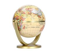 Yanmis English Edition Mini World Map Globe Desktop Rotating Earth Geography Globe Teaching Tool for Kids Adults Plastic