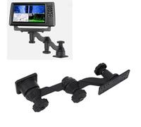 Yanmis Fishfinder Bracket, 11.4 Inch Horizontal Mounts Plotter Swing Arm Mount with 6.25x2in Panel, Featuring a 360° Rotation