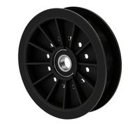 Yanmis Flat Idler Pulley for Hustler 784504, Lawn Mower Mower Deck Pulley Replacement, 280-926 109-0977 78-026, Wear-Proof 319g Black PP Material, 1.57in Width Precisely Sized for Mini (109-0977)