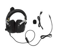 Yanmis Gaming Headset, 360° Surround Sound with 50mm Drivers for PC Switch, Noise Isolation Ear Cups, 3.5mm Jack, Steel Frame