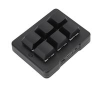 Yanmis Gaming Keyboard 6 Key, Small Macro Mechanical Keypad, Programming Macro Keypad Compatible with for OS X, for Android, Blue Switch, WL 2.4G Bluetooth USB Wired 3 Modes