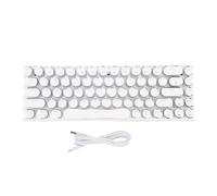 Yanmis Gaming Keyboard Wired, RGB LED Backlight 60% Gaming Keyboard 68 Keys, Ergonomic Portable Compact Design for Laptop PC (White Color Blue Switch)