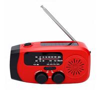 Yanmis Hand Crank Emergency Radio, AM FM Strong Reception, 2000mAh, Solar Hand Crank Emergency Radio with LED Flashlight SOS Alarm Power Indicator for Camping, Hiking, Home
