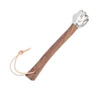 Yanmis Hand Hammer, Wooden Handle Stainless Steel Hammer Head for Construction Gardening Household Use, Ergonomic Grip Handle (Fist Head)