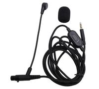 Yanmis Headphone Boom Microphone Cable, 1.8m/5.9ft Cable Boom Microphone for Q701, K712, K702, K240, K240 MK II, K141, K171 for DJ-2000, 3.5mm Plug, 3 Pin XLR Female Connector