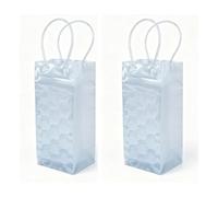 Yanmis Ice Wine Bag, Reusable Wine Bottle Cooler with Built in Gel Coolant Frozen for 4-6 Hours Portable Beer Bag for Party, Outdoor, Champagne, Cold Beer (White)