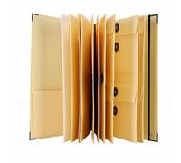 Yanmis Khaki Important Document Binder with Labels Thick Paper File Organizer Family Emergency Planner Life Book for Home, Travel, Office Use