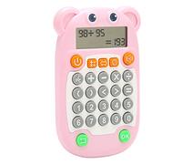 Yanmis Kids Oral Arithmetic Training Machine, Electric Calculator Toy with Voice Prompt & Digital Display, Maths Teaching Tool for Addition Subtraction Multiplication Division, Logical (Pink)