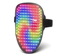 Yanmis LED Face Transforming Cover 25 Static 25 Moving Images Rechargeable Lighted Face Cover, Cosplay Mask with Gesture Control, USB C 8-10H Battery Life, Adjustable Straps for