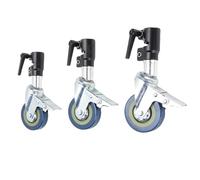 Yanmis Light Stand Wheels Set 3pcs, Quiet 360° Professional Swivel Caster, Metal Construction 25mm Photography Stand Wheels with Brake for Photo Studio