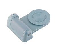 Yanmis Magnetic Phone Holder for Hand with Bluetooth Wireless Charging, Rotatable Cell Phone Selfie Stand for IOS, Strong Magnetic Strap Holder for Desk Bed Video (Blue)