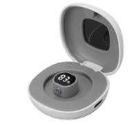 Yanmis Magnetic Smart Ring Charging Case, 180mAh Portable Charger Up to 10 Full, LED Battery Display, Type C Fast Charge, Portable Charging Case for Travel Home Car (White)