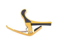 Yanmis Metal Guitar with Thick Silicone Pad for Acoustic Electric Guitar Ukulele, Fast Release Ergonomic Clamp, Durable Instrument Accessory for Quick Key Changes (Yellow)