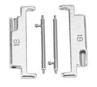Yanmis Metal Watch Band Adapter Set, Fit for 18mm to 22mm Strap Universal, Including One Pair of Connectors, One Pair of Switch Spring Bars, Lugs Replacement Parts