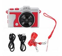 Yanmis Mini Keychain Camera, 4K Digital Camera with OTG Phone Transfer, 48MP High Resolution, Filters & Flash, Vintage Lightweight Design for Travel Parties Outdoor (Red)