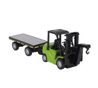 Yanmis Mini RC Forklift, 1/64 RC Car Toy, Bluetooth App & Remote Control Forklift Truck with Trailer, 2 in 1 Transformable Lift Fork & Hook, Gifts for Adults Kids (Green)