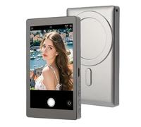 Yanmis Phone Vlog Selfie Monitor Screen, Back Camera Selfie Monitor 4 Inch Real Time Wireless Mirroring No Latency 2000mAh Battery for Live Streaming Recording