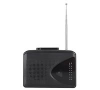 Yanmis Portable Cassette Player, FM AM Radio Stereo Tape Player with Built in Speaker and 3.5mm Jack, for Daily Use and Music Listening (Black)