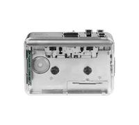 Yanmis Portable Cassette Player, Stereo Dual Channel Transparent Design with USB2.0 MP3 Converter, for Clear Sound Quality and Tape to USB Transfer