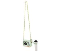 Yanmis Portable Karaoke Machine with Bluetooth Speaker Microphone, Transparent Small Karaoke Speaker Built-in High Power Bass, 12H Playback for Home Travel Camping Party (Green)