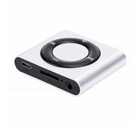 Yanmis Portable MP3 Player, Built in HiFi Speaker with 64GB Expandable Storage, Long Playback, Multi Lossless Audio Formats, Music Player for Students Elderly Daily Leisure (Silver Gray)