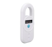 Yanmis Portable Pet Microchip Scanner, Handheld Animal Microchip Tag Reader 134.2kHz/125kHz Dual Frequency, Rechargeable Pet Chip ID Scanner with Data Storage for 128 Labels, USB (White)