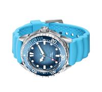 Yanmis Quartz Dive Watch Solar Powered Night Glow 300M Rainproof Silicone Strap for Men Women, Outdoors Solar Luminous Watch Stainless Steel Silicone 26x5x1.3cm/10.24x1.97x0.51in (Blue)