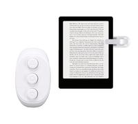 Yanmis Remote Control Page Turner Ring for E Reader, Dual Modes Click & Air Page Turning, Ong Battery Life Type C, Bluetooth Pairing Compatible with Phones E Readers (White)