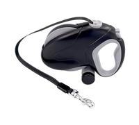 Yanmis Retractable Dog Leash, 33ft Heavy Duty with 360 Anti Winding U Shaped Exit and Responsive Brake System, for Large Dogs Up to 110lbs Training Walking Outdoor (Black 10M Reflective Wire)