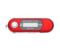Yanmis Retro USB MP3 Player with LCD Display, Portable Digital Music Player Supports MP3/WMA, Auto Shutdown, Expandable Storage Up to 32GB, Long Battery Life, Compact Design for Travel (Red)