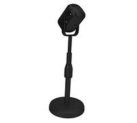 Yanmis Retro Vintage Microphone Prop Fake Old School Decor, Silver Antique Mic Model with Stand for Party Decorations Photography Prop High Simulation Lightweight (Black)