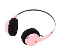 Yanmis Retro Wireless on Ear Headphones, Powerful Bass Bluetooth Headphones, Dual Device Connection with Dual Control Knobs for Playing Games (Pink)