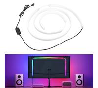 Yanmis RGB PC LED Strip Light, Computer Screen Gaming Lights, Computer Screen Sync LED Backlight for 49 Inch Desktop Display, 16 Million Colors, USB Powered, Easy Install for Wins