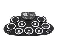 Yanmis Roll Up Electronic Pad Set with Built-In Speakers for Drumming Practice All Ages White
