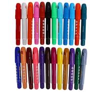Yanmis Rotating Washable Crayons, 24 Colors with Pen Drum (24 Colors) | Eco-Friendly Wax Material, Twist-Up Design for Kids Drawing, Graffiti and Painting