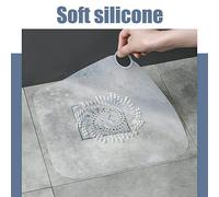 Yanmis Silicone Shower Drain Cover Effective Sink Strainer Hair Catcher Plug Filter Trap for Kitchen Bathroom 4PCS (Black)