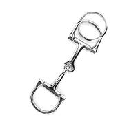 Yanmis Silver D-Ring Zine-Alloy Horse Snaffle Bits Key Ring Exquisite D-Shaped Keychain for Nail Clippers 3.9x1.2in